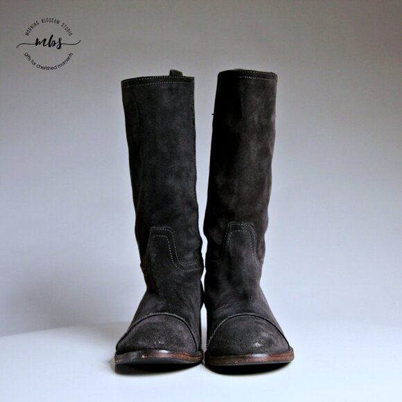 J. Crew Brewster Suede Mid Calf Boots - Picture 3 of 14